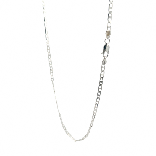 Urban Edge – Figaro-Halskette aus 925er Sterlingsilber