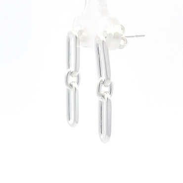 Italian Paperclip link chain earrings
