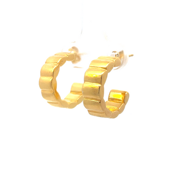 Textured hoop earrings