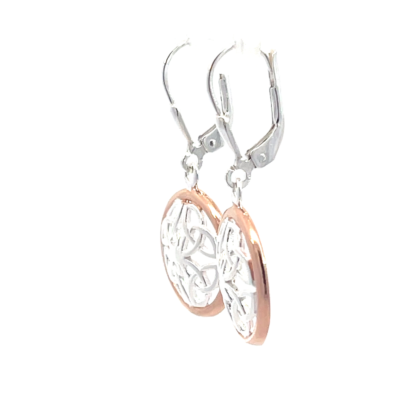 925 Silber Ohrringe mit Roségold Akzenten