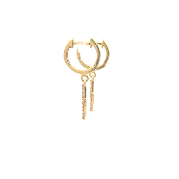 Vergoldete Creolen mit Blitzanhängern