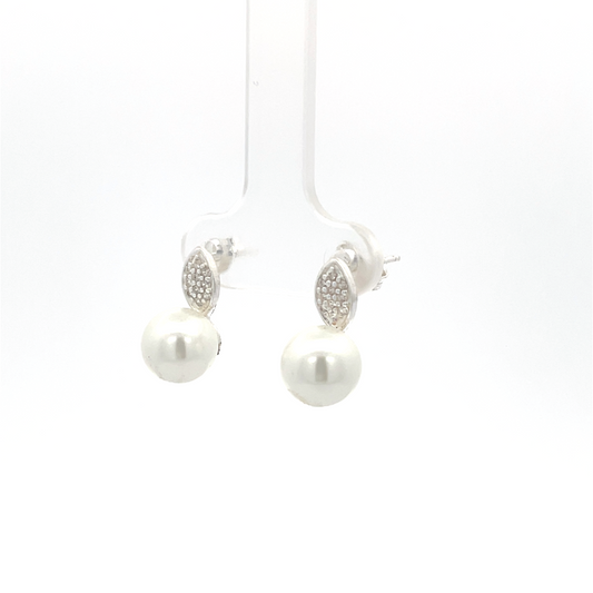 Ohrstecker aus 925er Silber mit Perlen und Kristallen