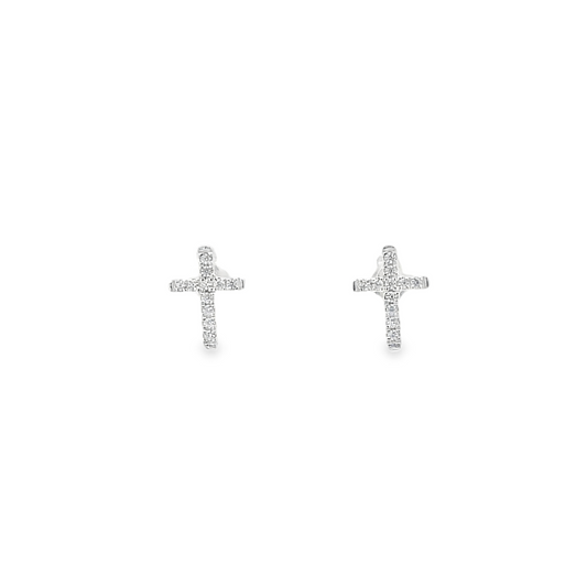 925 Silver Cross Stud Earrings