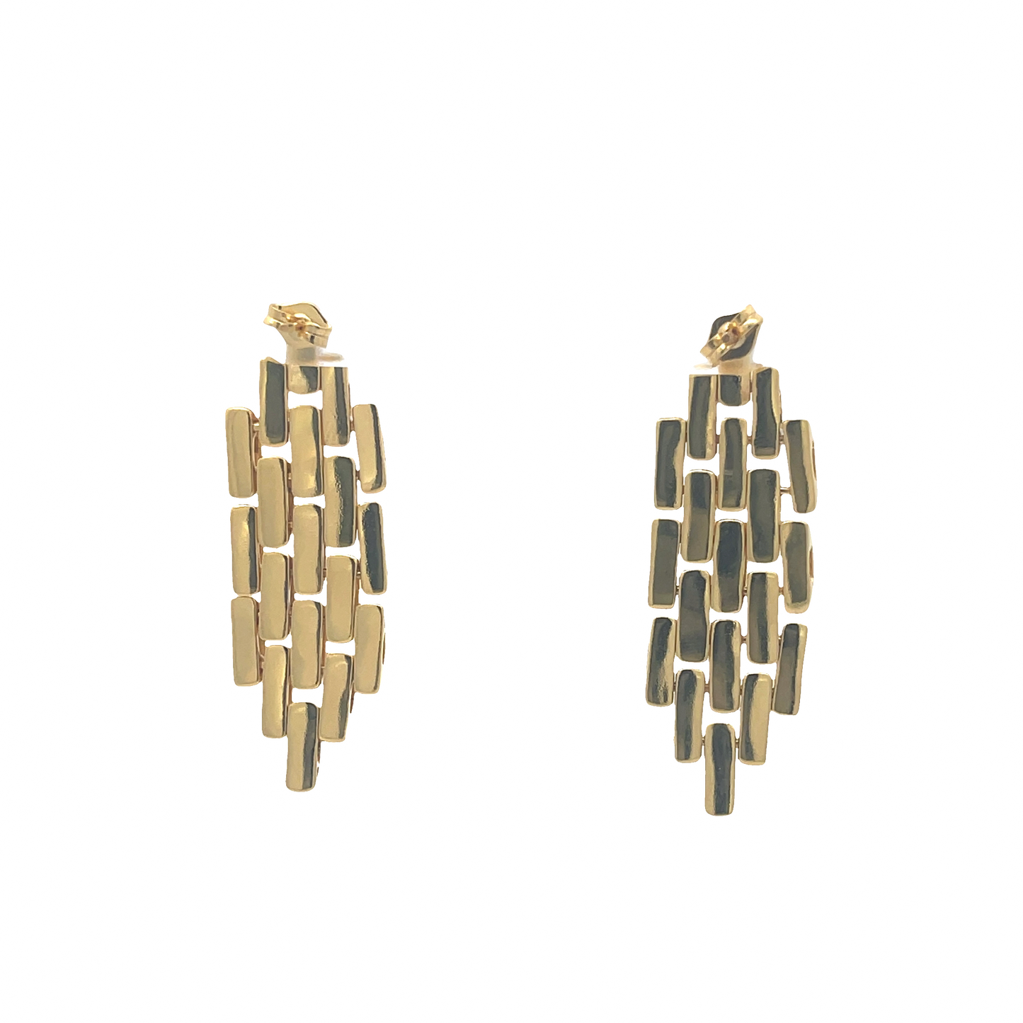 925 Silver Gold-Plated Woven Earrings