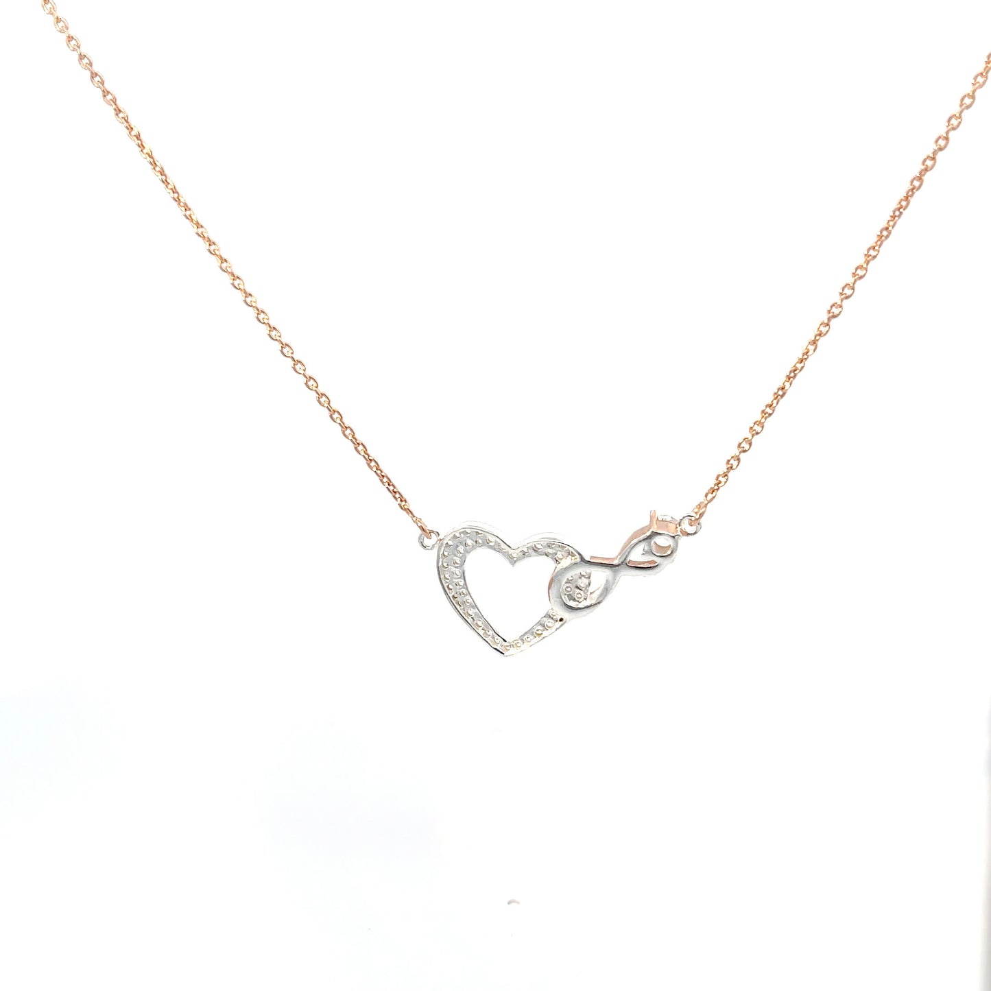 Heart infinity pendant necklace
