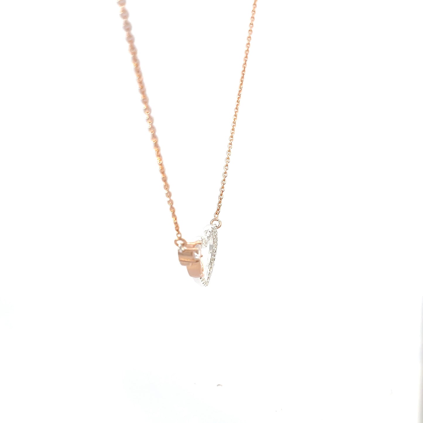 Heart infinity pendant necklace