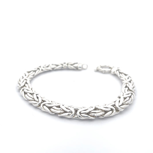 925 Sterling Silver Woven Chain Bracelet