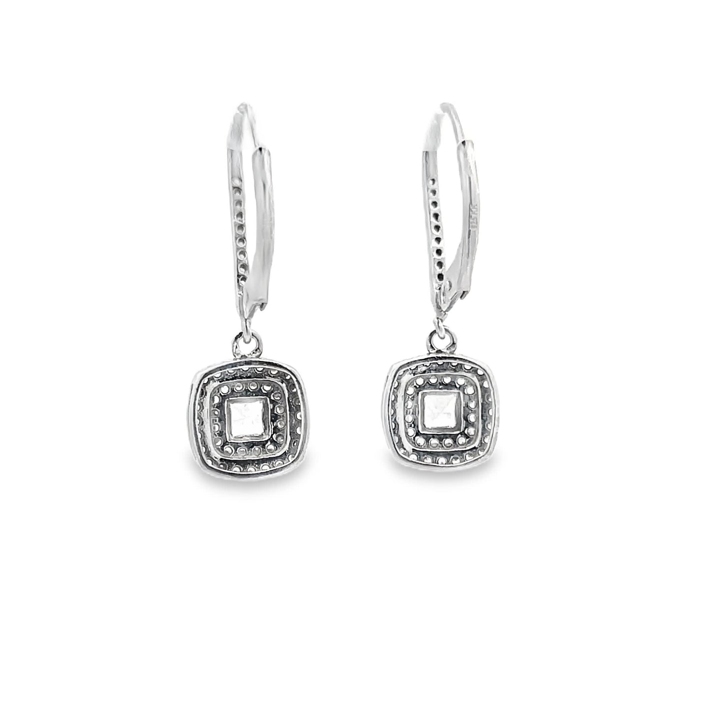 Halo drop earrings