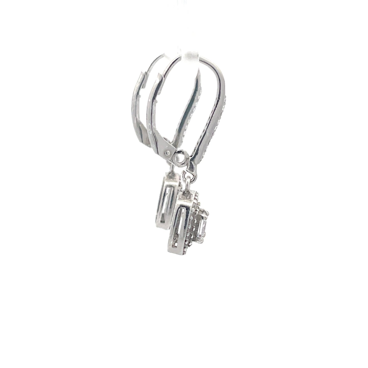 Halo drop earrings