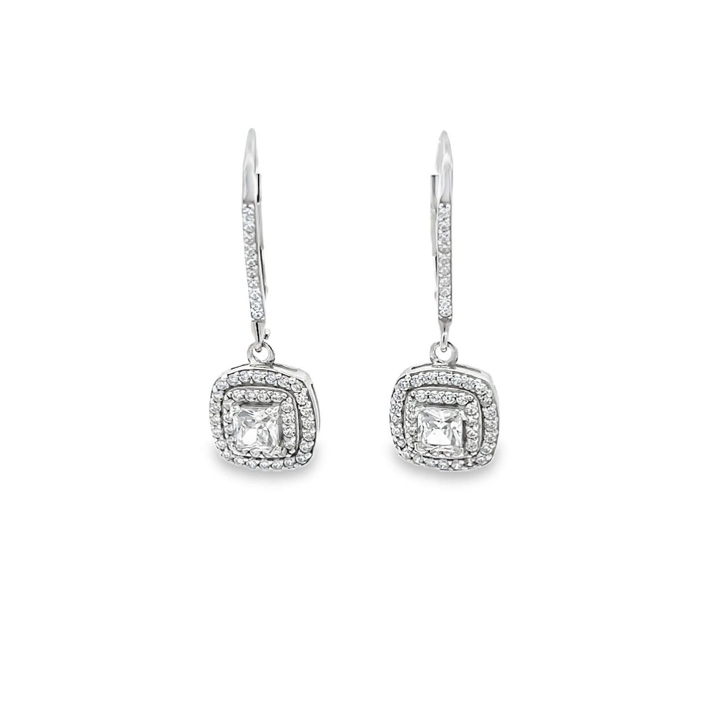 Halo drop earrings