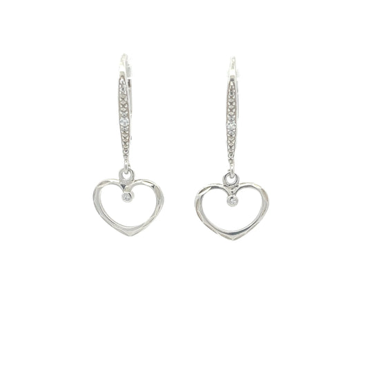 Heart dangle earring