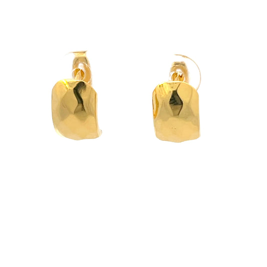 925 Silver Gold-Plated Square Hoop Earrings