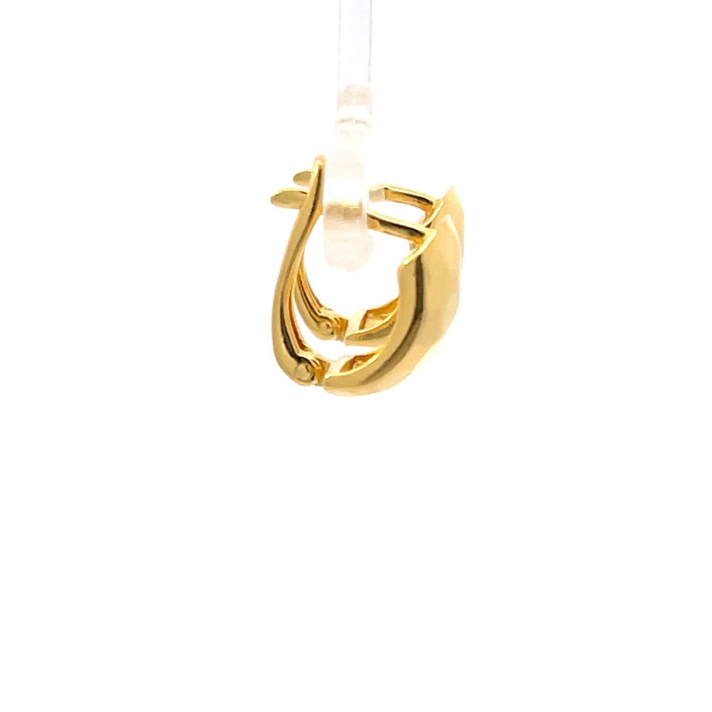 925 Silver Gold-Plated Square Hoop Earrings