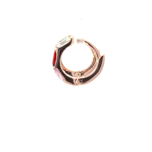 925 Silver Gold-Plated Geometric Hoop Earrings