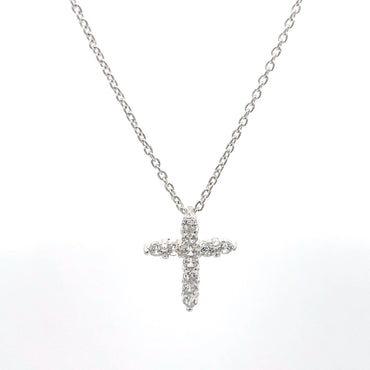cubic zirconia Cross pedant with chain