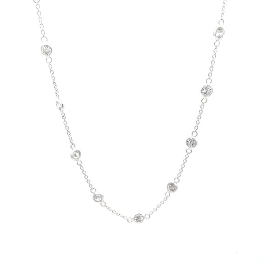 925 Silver Delicate Beaded Necklace for Women and Teens