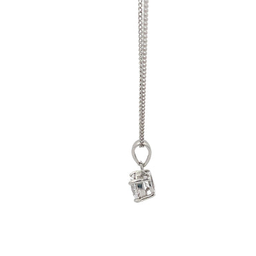 925 Silver Pendant Necklace with Crystal Drop for Women and Teens