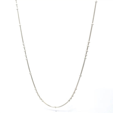 Orbit Flow – Schlangenketten-Halskette aus 925er Sterlingsilber mit Perlen