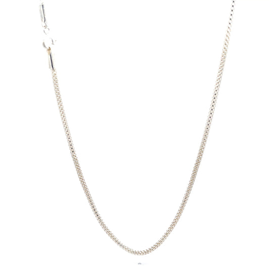 Schlanke quadratische Halskette aus 925er Sterlingsilber mit Kastenkette