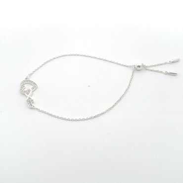 Heart infinity adjustable bracelet