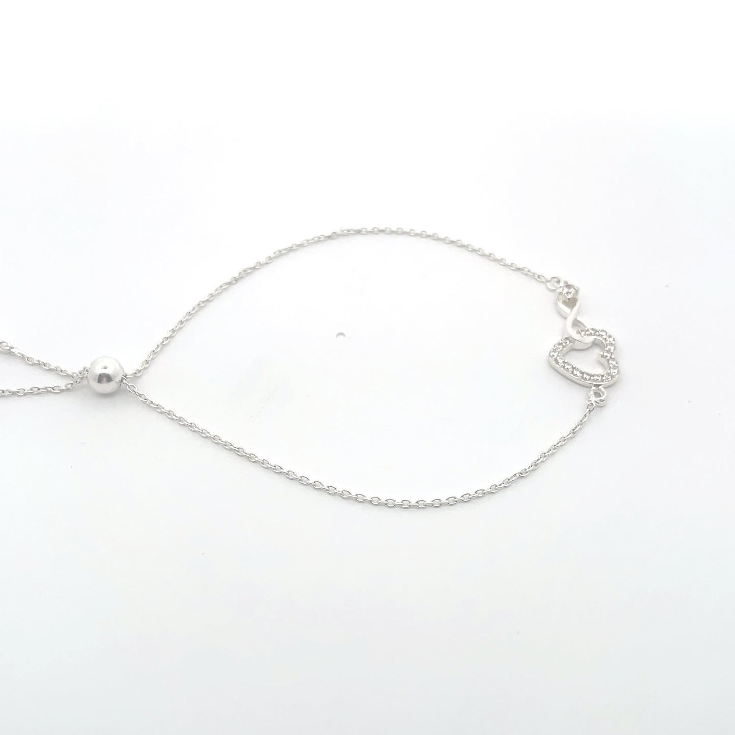 Heart infinity adjustable bracelet