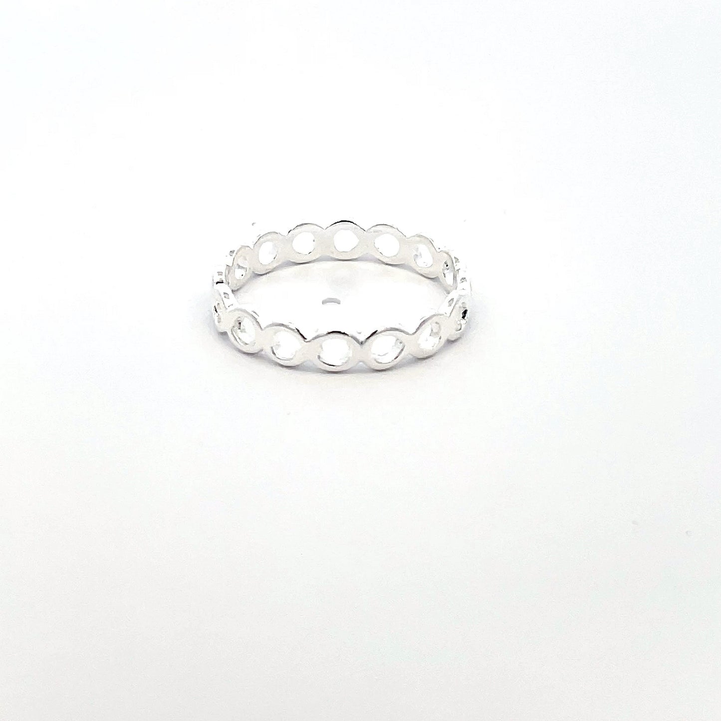925 Silver Open Circle Band Ring – Minimal Stackable Everyday Jewelry