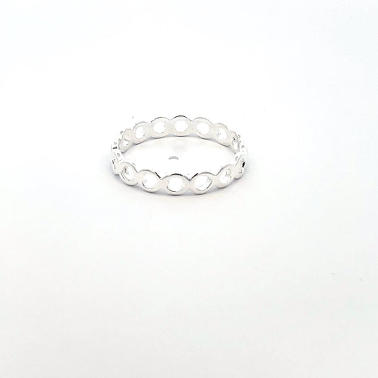 925 Silber Offener Kreis Bandring – Minimalistischer stapelbarer Alltagsschmuck