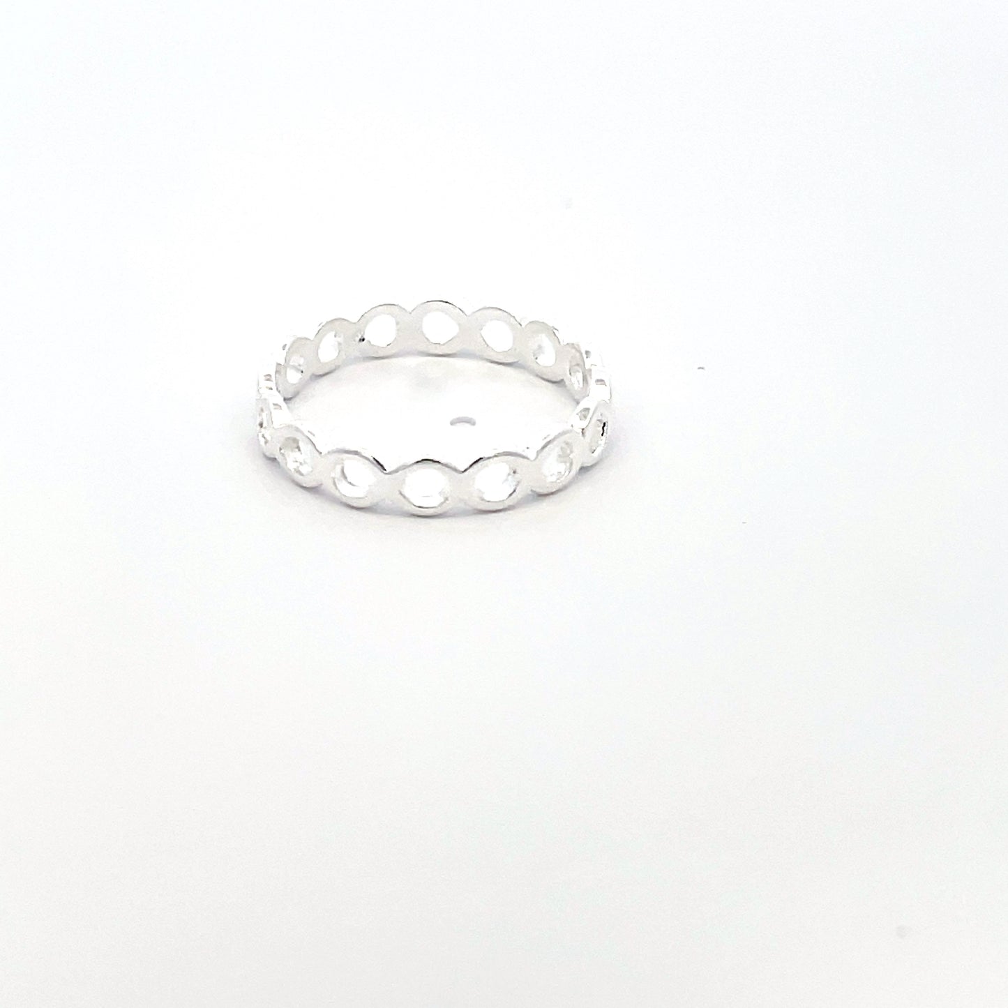 925 Silver Open Circle Band Ring – Minimal Stackable Everyday Jewelry