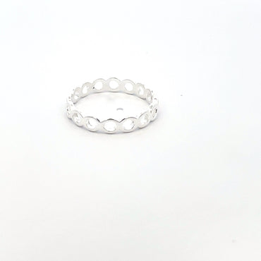 925 Silber Offener Kreis Bandring – Minimalistischer stapelbarer Alltagsschmuck