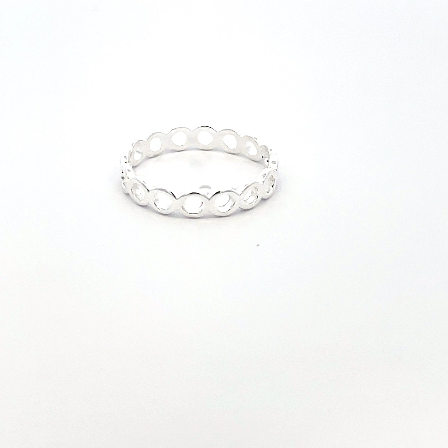 925 Silver Open Circle Band Ring – Minimal Stackable Everyday Jewelry