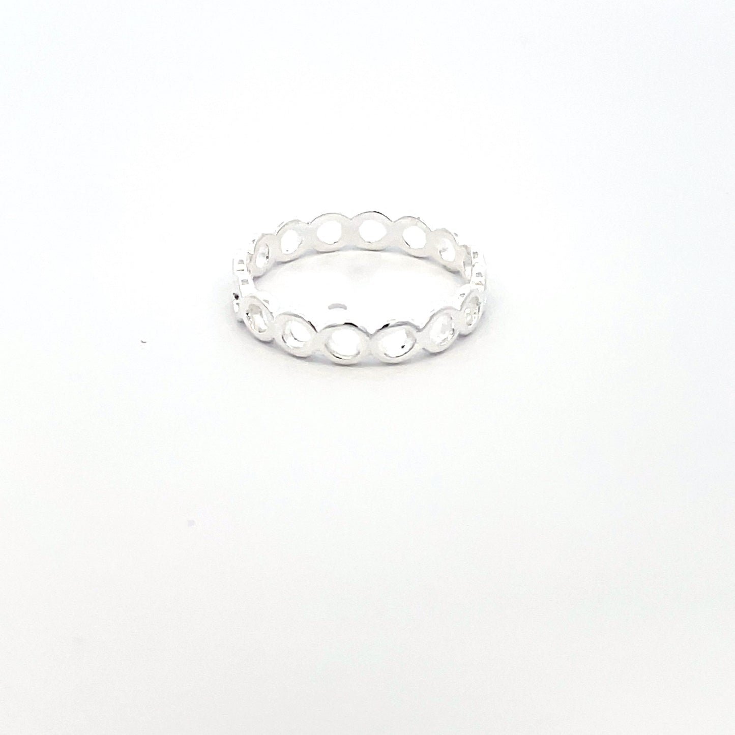925 Silver Open Circle Band Ring – Minimal Stackable Everyday Jewelry