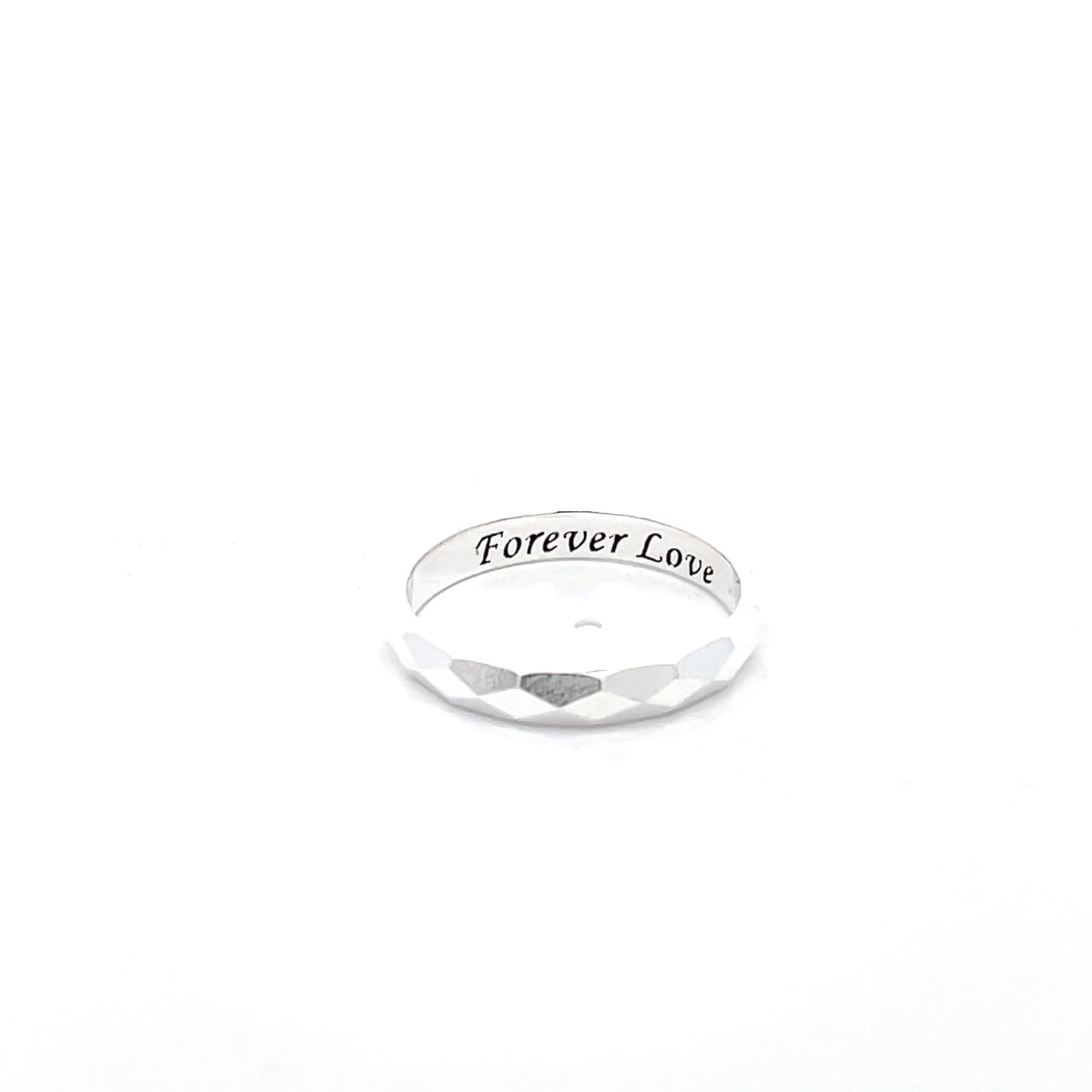 925 Silver Faceted Band Ring – Subtle Sparkle
