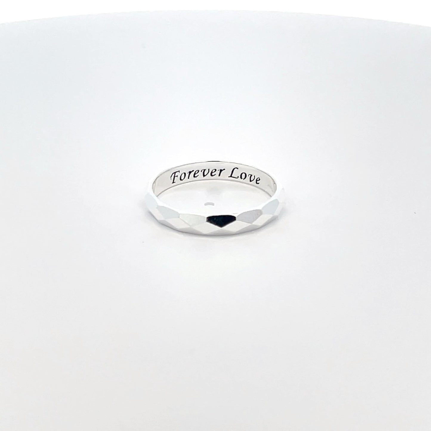 925 Silver Faceted Band Ring – Subtle Sparkle