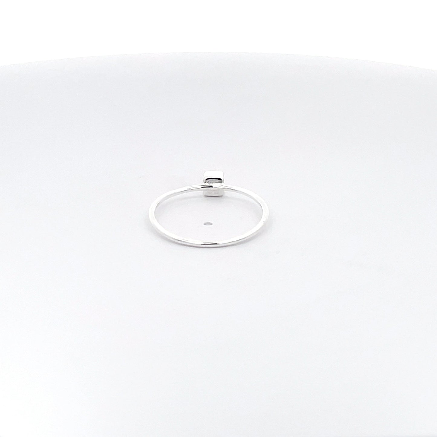 925 Silver Minimalist Cube Ring – Modern Chic