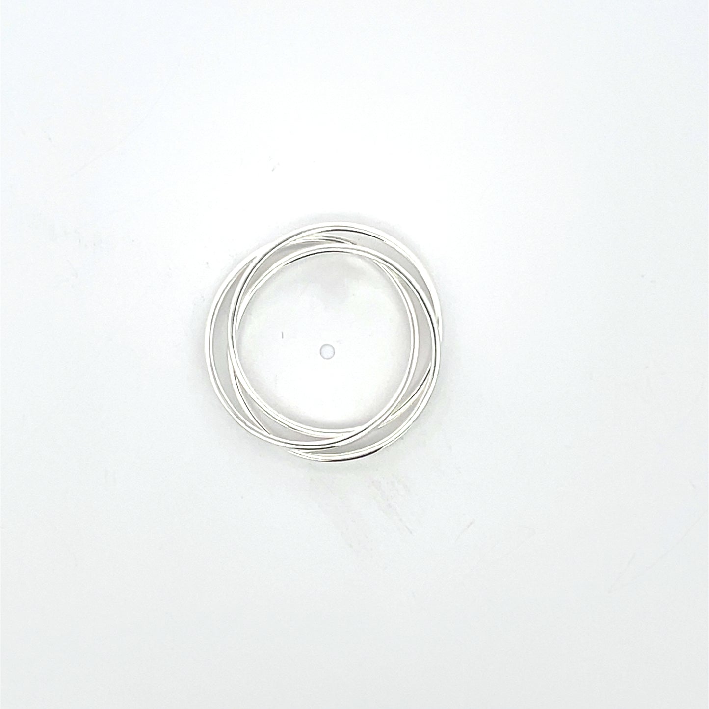 925 Silver Overlapping Band Ring – Fluid Elegance