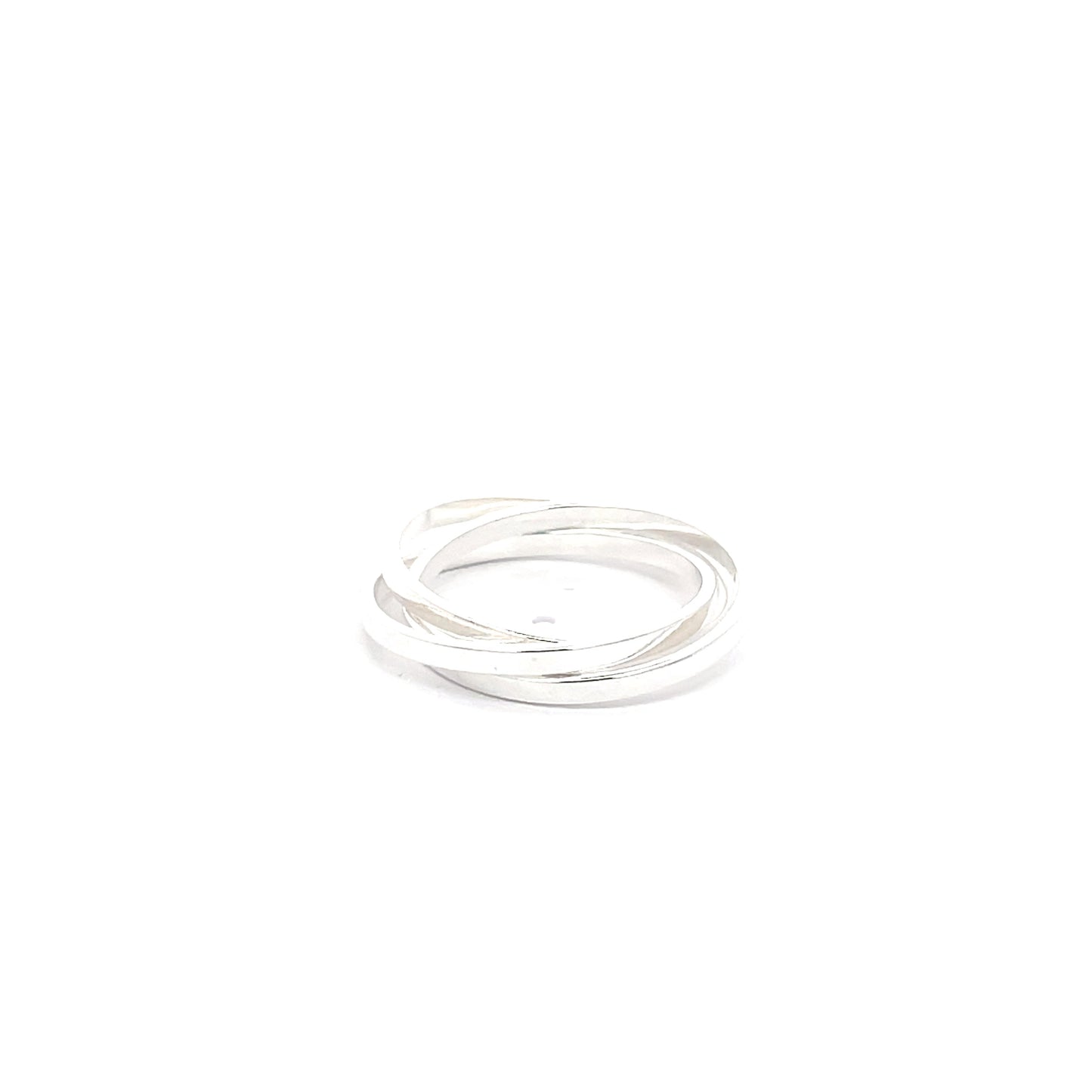 925 Silver Overlapping Band Ring – Fluid Elegance