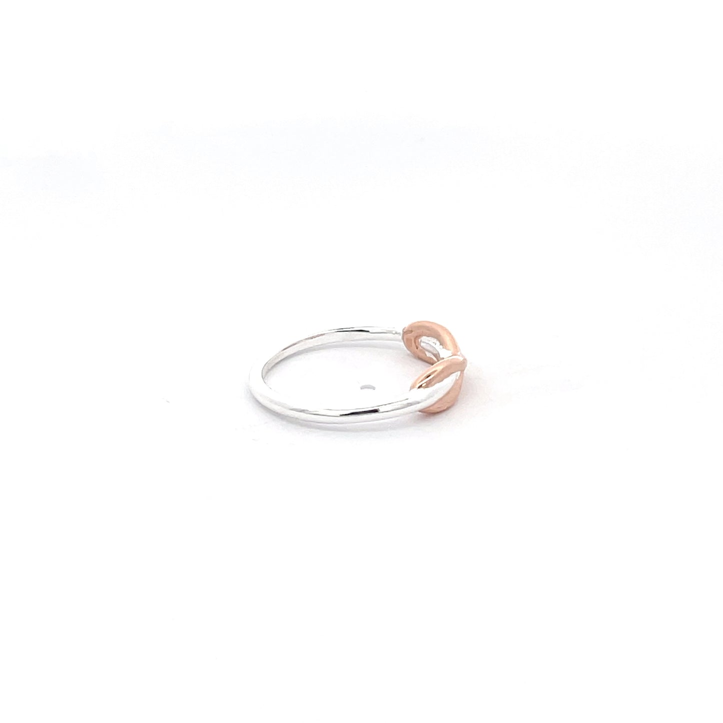 925 Silver Dual-Tone Infinity Ring – Rose Gold & Silver