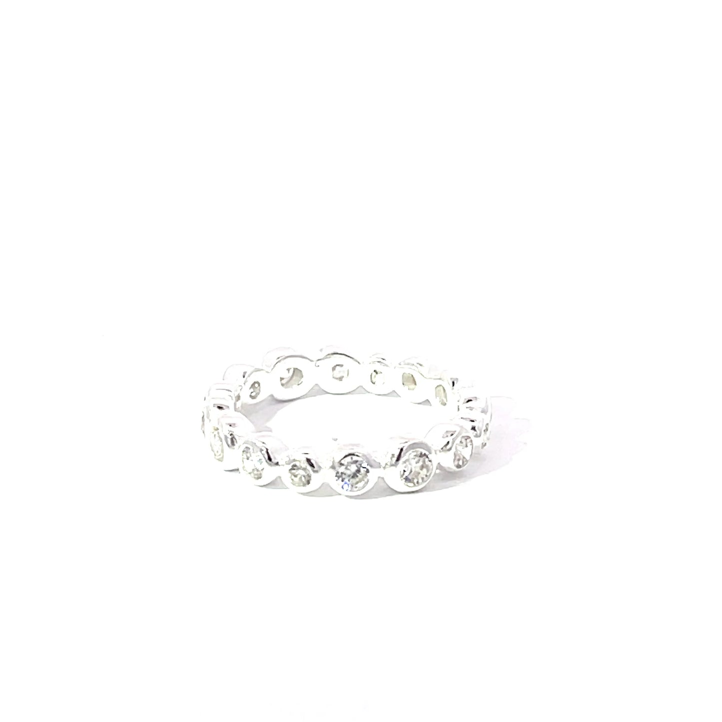 925 Silver Zircon Eternity Band Ring