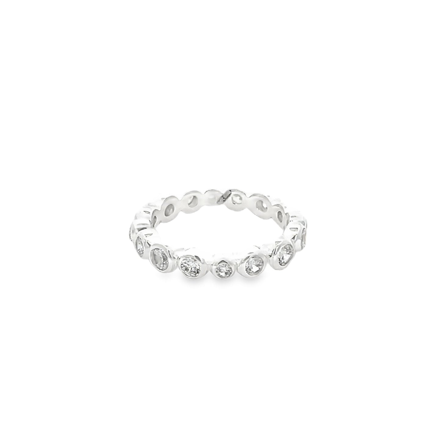925 Silver Zircon Eternity Band Ring