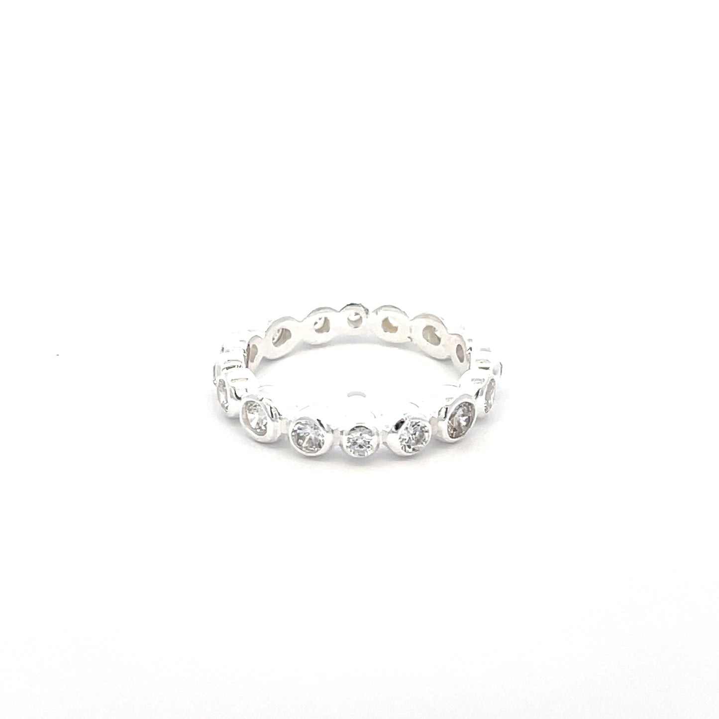 925 Silver Zircon Eternity Band Ring