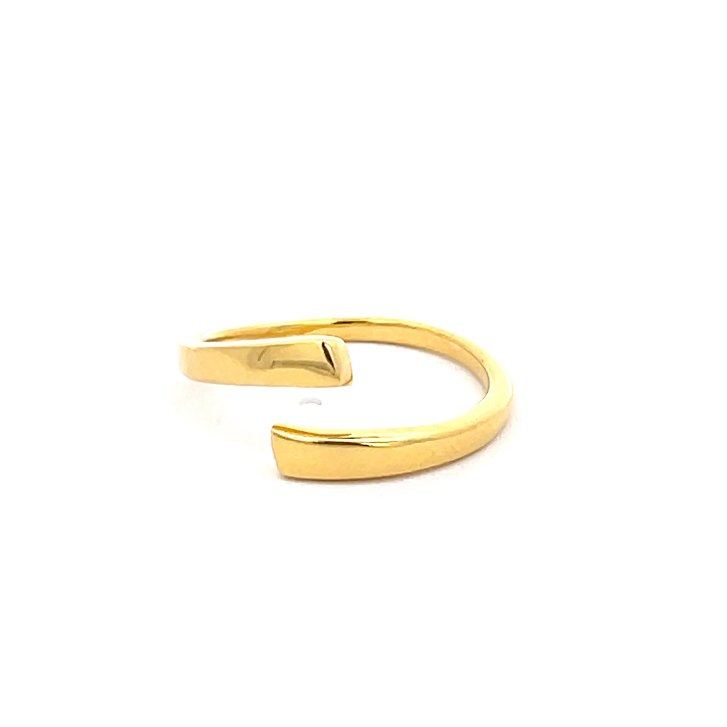 925 Silver 14K Yellow Gold-Plated Band Ring