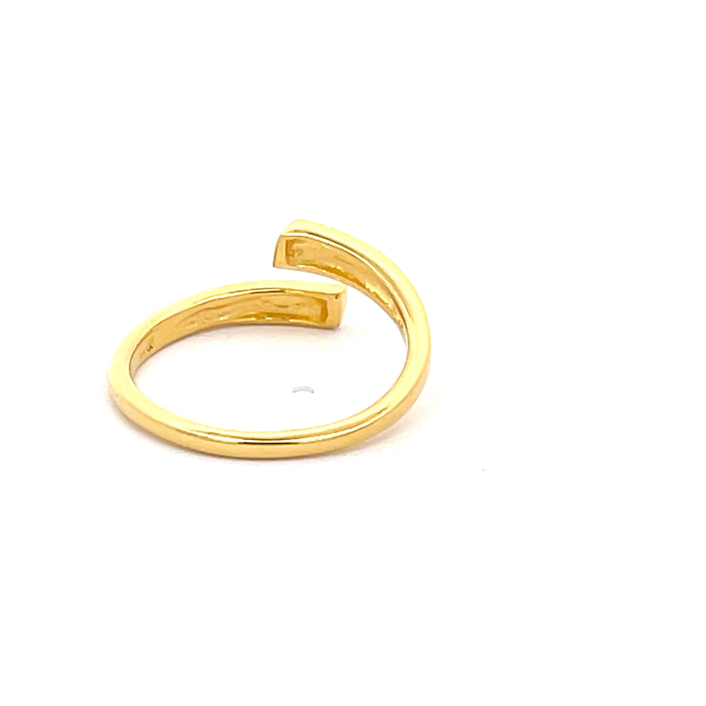 925 Silver 14K Yellow Gold-Plated Band Ring