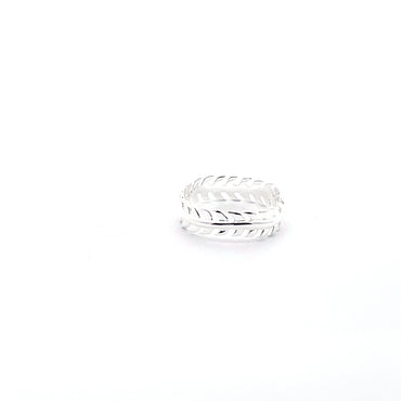 925 Silber Blatt-inspirierter Ring – Eleganz der Natur