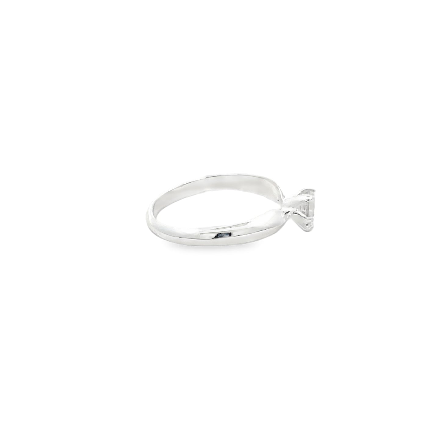 925 Silver Solitaire Ring with Prong Setting