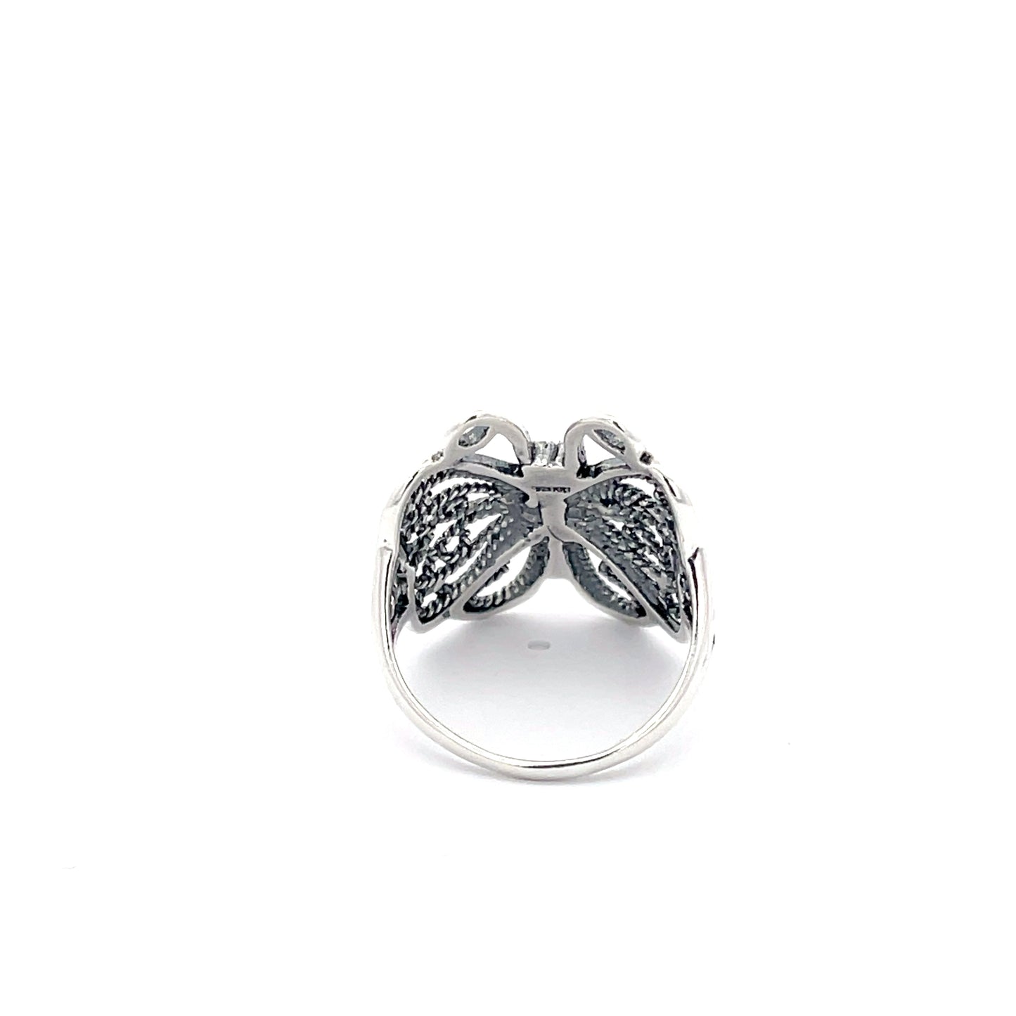 925 Silver Filigree Butterfly Statement Ring