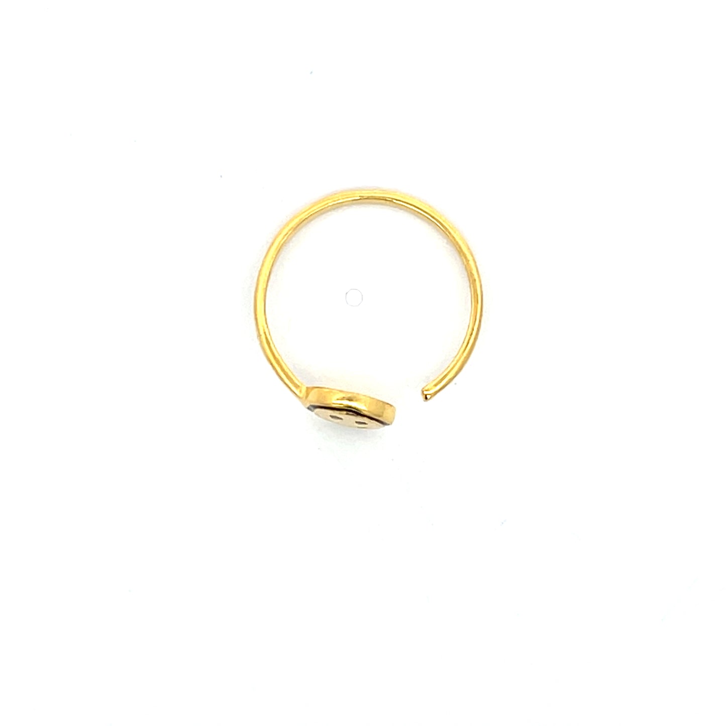 Gold-Plated 925 Silver Smiley Ring