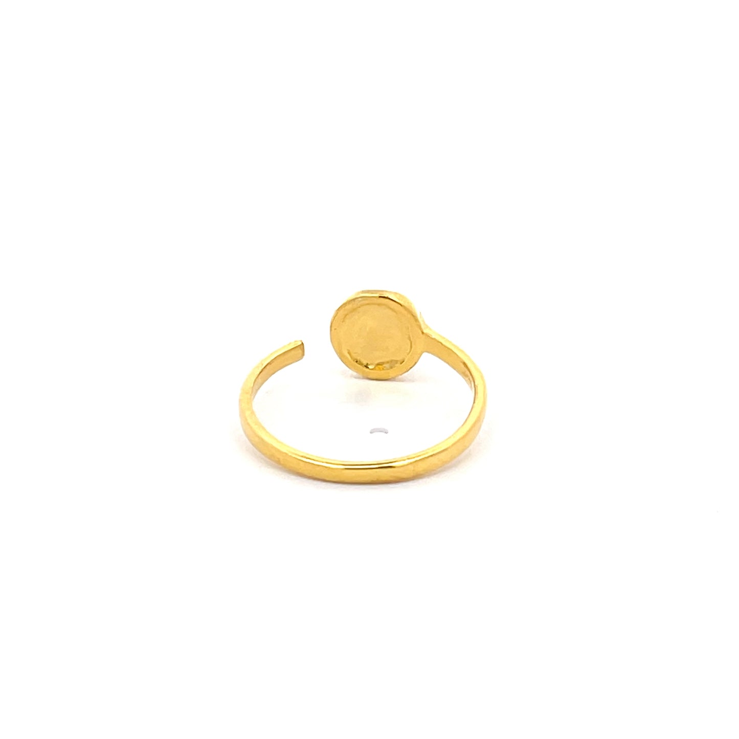 Gold-Plated 925 Silver Smiley Ring