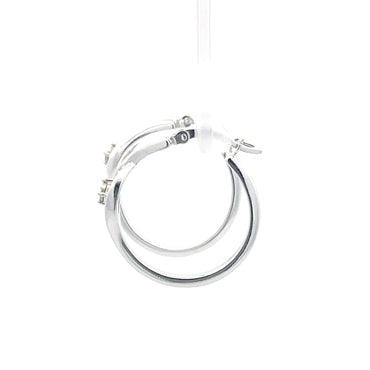 925er Silber-Creolen mit gravierten Details