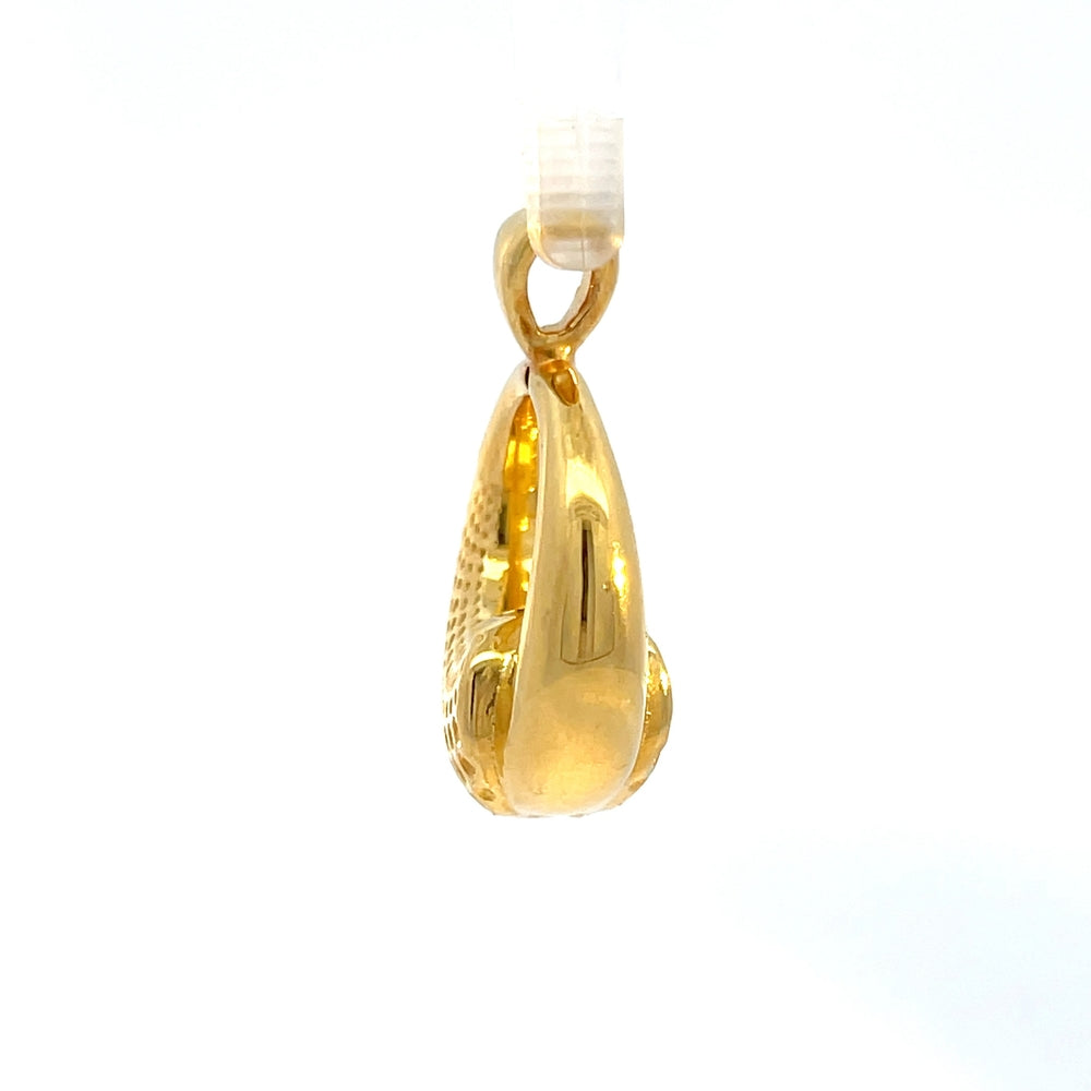 Kreisanhänger aus 925er Sterlingsilber, 14 Karat gelbvergoldet, mit strukturierter Oberfläche