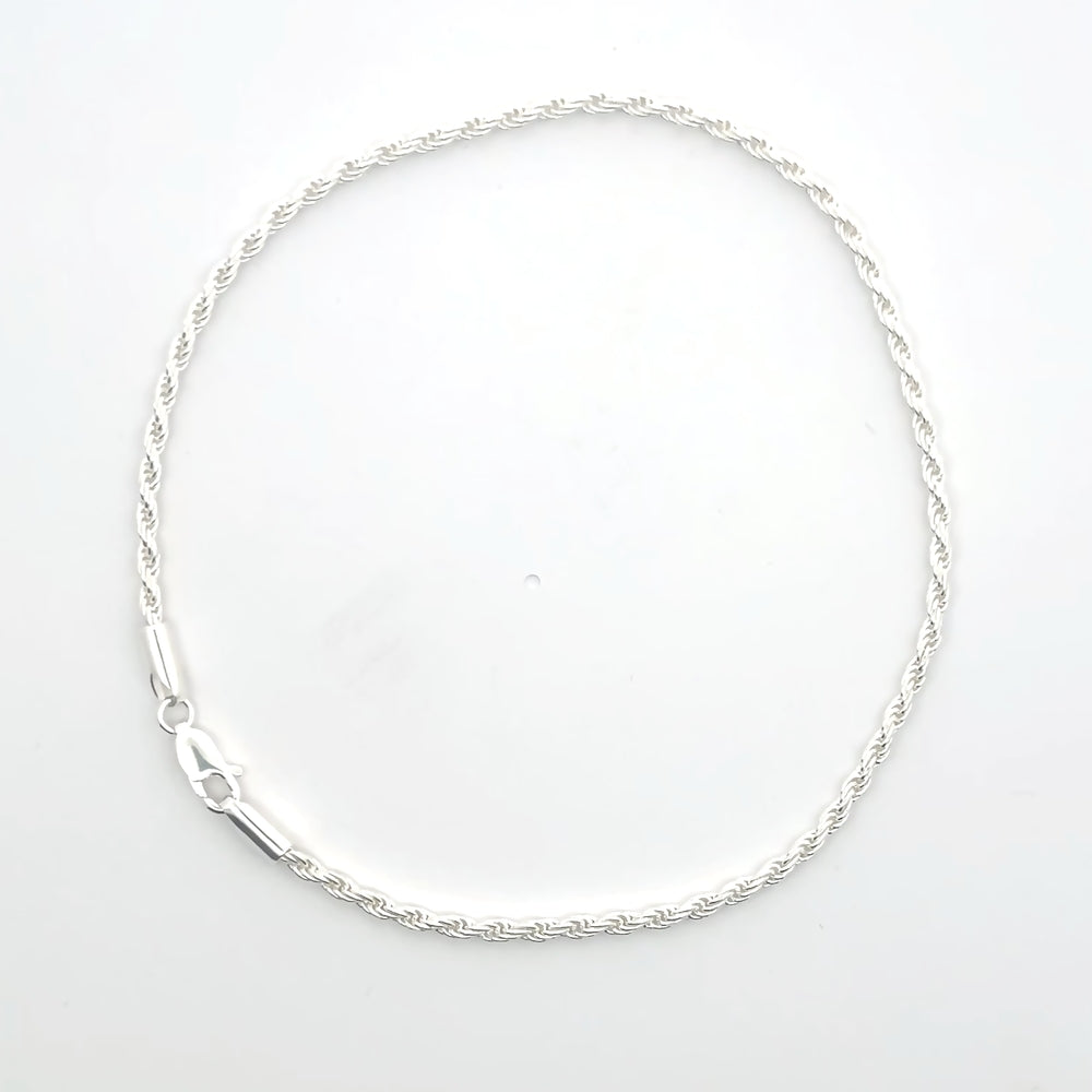 Fußkettchen aus gedrehtem 925er Silber – Zeitlose Schlichtheit